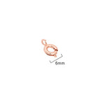 BEADIA Rose Gold Plated Spring Clasps Non Tarnish 6mm 20pcs for Jewelry Making Findings - color: Spring Clasps Rose Gold, size: 6mm