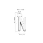 PATIKIL Letter Charm, 50pcs Alphabet Initial Pendant Charm Bulk DIY for Jewelry Making Bracelets Earrings Necklace - style: N