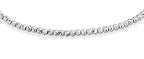 Miabella 925 Sterling Silver or 18K Gold Plated Diamond-Cut Adjustable Bolo 2.5mm Bead Ball Bracelet for Women, Made in Italy - color: sterling silver