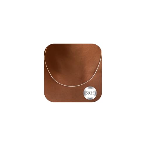 925 Sterling Silver Chain Necklace for Women 16-24 Inch Silver Jewelry Gift - size: 24 Inch, style: Round Snake Chain 1mm