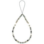 Semi-Precious Gem Stones Beaded Phone Charm Cell Phone Lanyard Wrist Strap Handmade Natural Gemstone Phone Chain string - color: Green Grass Stone