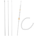Nogeqi 4 Pcs Beading Needles for Jewelry Making,4 Thickness Styles Bead Spinner Needles,Bead Threader,Needle-Free Beading Supplies for Beaded Bracelets, Necklaces, DIY Handmade(Thin Needle)