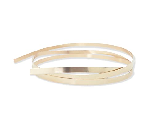 Bezel Strip 14/20 Yellow Gold Filled Wire 1/8" x 26 Gauge Single-Clad 1 Foot by CRAFT WIRE - size: 1/8" x 26 Gauge, style: 1 Foot