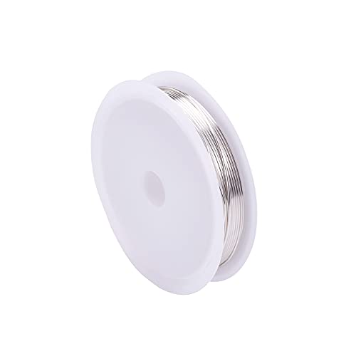 9.84FT 0.8mm Silver Copper Wire Tarnish Resistant 20 Gauge Metal Craft Art Wire for Jewelry Making Beading - color: Silver, size: 20 Gauge