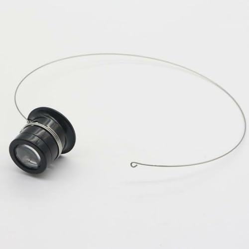 Toyvian 4pcs 10x Magnifying Loupe Magnifier Glass Set for Jewelry Repair and Watchmakers with Black Frame, Portable Eye Loupe Tool for Precision Crafting and Beading
