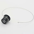 Toyvian 4pcs 10x Magnifying Loupe Magnifier Glass Set for Jewelry Repair and Watchmakers with Black Frame, Portable Eye Loupe Tool for Precision Crafting and Beading