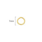 BEADIA 14K Gold Plated Jump Rings Non Tarnish 7mm 300pcs for Jewelry Making Findings - color: 14K Gold, size: 0.7x7mm