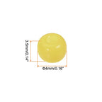 HARFINGTON 2000Pcs Small Glass Beads 6/0 4mm Loose Tiny Round Small Beads for Bracelet Earring Rings Jewelry Making, Light Yellow - color: Light Yellow