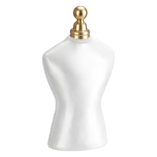 Tondiamo Vintage Velvet Necklace Display Stand White Mannequin Velvet Jewelry Necklace Holde Elegant Decor for Wedding Jewelry Selling Vendors Trade Shows - size: 9.45 x 7.48 x 2.95 Inches