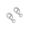 925 Sterling Silver Lobster Clasp for DIY Necklace Bracelet Jewelry Making, Double Spring Clasp with Closed Jump Rings, Necklace Extender Clasp Connector Bracelet Extension (Style 5) - style: Style 5