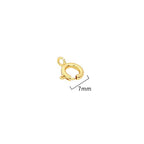 BEADIA 14K Gold Plated Spring Clasps Non Tarnish 7mm 20pcs for Jewelry Making Findings - color: Spring Clasps 14K Gold, size: 7mm
