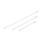 2pcs Adabele Authentic 925 Sterling Silver Chain Extender with Clasp Removable Adjustable 2 inch Cable Chain Extension for Necklace Bracelet Anklet Jewelry Making SS303-2 - color: Sterling Silver, size: 2 inch - 2pcs