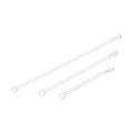 1 Set (3pcs) Adabele Authentic Sterling Silver Cable Chain Extender with Clasp Removable Adjustable 2" 3" 4 inch Extension for Necklace Bracelet Anklet Jewelry Making SS303-234 - color: Sterling Silver, size: Silver Set - 2" 3" 4"