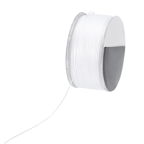 PH PandaHall 50yards Nylon Beading String Thread 0.2mm Fine Round White Bracelet Cord Seed Bead Thread Sewing String for Friendship Bracelet Jewelry Leather Stitching Beading Christmas Ornament - style: White