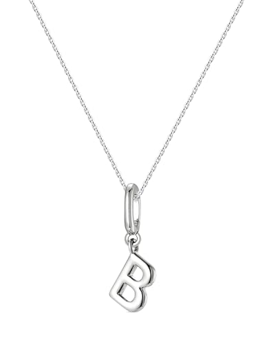 OVRUNS Initial Charm for Women,Letter Bracelet Necklace Charms Alphabet Pendant Charms With Clasp - color: Silver, style: Letter B