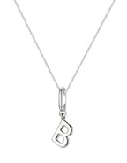 OVRUNS Initial Charm for Women,Letter Bracelet Necklace Charms Alphabet Pendant Charms With Clasp - color: Silver, style: Letter B