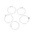 Adabele 100pcs Hypoallergenic Silver 40mm Round Hoop Circle Beading Hoop Link Connector Component for DIY Craft Earrings Jewelry Making CF130-6 - size: Round Hoop (1.6 inch Long)
