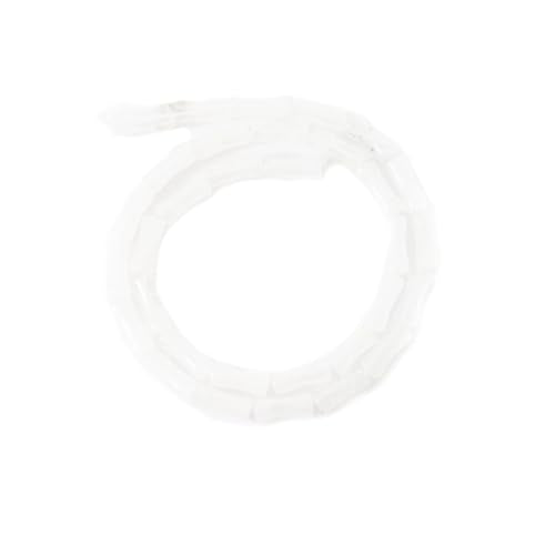 5x12mm Natural White Jade Stone Bamboo Shape Gem Healing Energy Loose Spacer Beads for DIY Necklace Bracelet Earring - color: White Jade