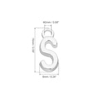 PATIKIL Letter Charm, 50pcs Alphabet Initial Pendant Charm Bulk DIY for Jewelry Making Bracelets Earrings Necklace - style: S