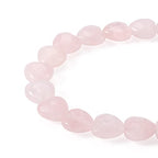 Fashewelry 14pcs Heart Natural Rose Quartz Stone Beads 15mm Faceted Tumbled Chakra Gemstone Pink Crystal Healing Beads for Valentines Day Earring Bracelet Necklace Jewelry Making - color: Rose Quartz, 14.5-15x15-15.5mm