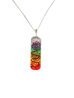Crystal Necklace Pendant for Women Men - Orgone Necklace Pendant of Healing Crystal for Protection-Spiritual Jewelry - color: Chakra Onyx