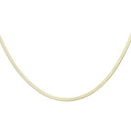 HARFINGTON Herringbone Necklaces Stainless Steel Snake Chain Necklace Adjustable Flat Chain for Women Jewelry Gift - color: Gold, size: 18" x 0.12"
