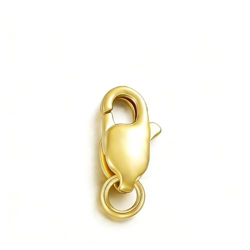 14K Yellow Gold Jewelry Clasp Necklace Extender, Double Lobster Clasp Bracelet Extension Connector for DIY Necklace Bracelet Anklet Jewelry Making, 14K Gold Double Spring Clasp (Style 6) - style: Style 6