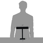 G Ganen T-Bar Necklace Holder Jewelry Display Stand; Black Velvet Holder Organizer for Necklace, Chains, Bracelets, Watches, Headphones; 12” High*11”Cross