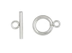 20pcs Adabele 304 Grade Surgical Stainless Steel 12mm (0.47 inch) Toggle Clasp Hypoallergenic OT Bar Closures Connector for Craft Jewelry Making SJF181-1 - size: Toggle clasp - 12mm