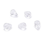 100pcs Adabele Austrian 10mm Faceted Teardrop Loose Crystal Beads Crystal Clear Compatible with 5500 Swarovski Crystals Preciosa SST-1001 - color: Crystal Clear, size: 10mm x 8mm - 100pcs