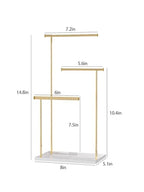 Metal Jewelry Holder Organizer Stand for Women,Jewelry Hanger for Necklaces, Earrings, Bracelets, Rings (Gold)