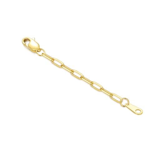 14k Gold Necklace & Bracelet Extender Chain, 1"/1.5"/2"/3"/4"/5" Durable Removable Gold Extension Chain - color: style 4-yellow, size: 1inch