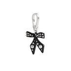 COACH Women's Collectible Signature Jewelry Charm - color: Pearl Bow Black/Rhodium