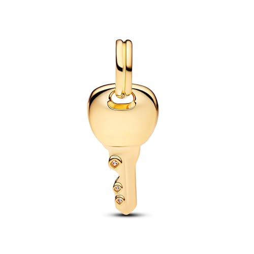 Mother Heart Charms for Bracelets Love Mom Flowers Charm Jewellery for Women - style: Gold key