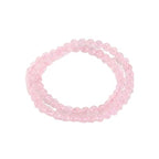 14in Agate Wrap Bracelet for Women Men Natural Round Beaded Agates Stone Healing Stretch Bracelets Elastic Handmade Polished Gemstone Beads Bracelet - color: Pink Quartz, size: 6mm Beads
