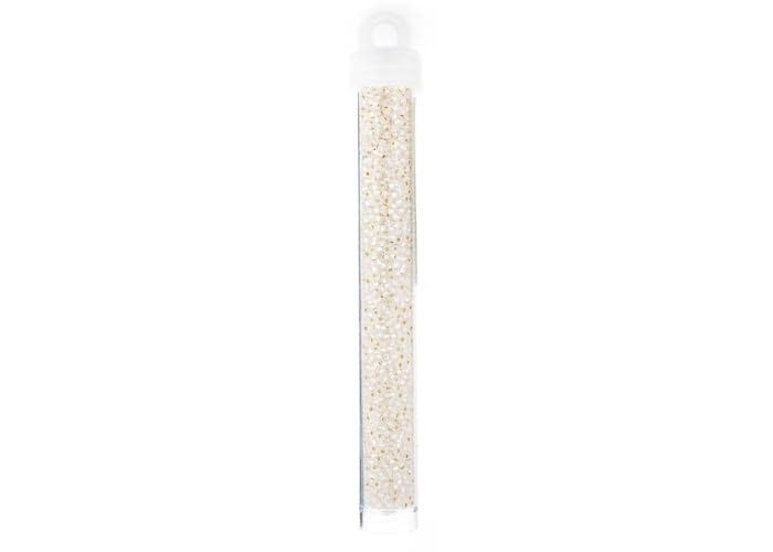 Miyuki Seed Bead 11/0 APX.22g - Cry. Silver Lined Semi-Frosted Japanese Glass Seed Beads - color: Cry. Silver Lined Semi-Frosted
