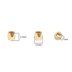 BEADIA 14K Gold Plated Faceted Spacer Beads 2.5x2.5mm 50pcs for Jewelry Making Findings Non Tarnish - color: 14K Gold, size: 2.5x2.5mm Faceted