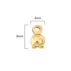 BEADIA 18K Gold Plated End Caps Non Tarnish 4x8mm 200pcs for Jewelry Making Findings - color: End Caps Gold, size: 4x8mm