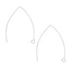 10pcs Adabele Authentic Sterling Silver V Shape Drop Marquise Earring Hooks 40mm Long Ear Wire (Wire 0.8mm/20 Gauge) for DIY Earrings Jewelry Making SS249-8 - color: Sterling Silver, size: 0.8mm wire (20 gauge) - 10pcs