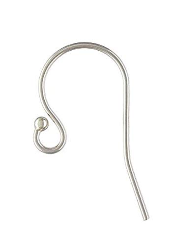 20pcs Sterling Silver Ear Wire Ball Dot French Earring Hooks Connector Dangle E