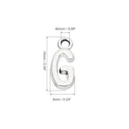 PATIKIL Letter Charm, 50pcs Alphabet Initial Pendant Charm Bulk DIY for Jewelry Making Bracelets Earrings Necklace - style: G