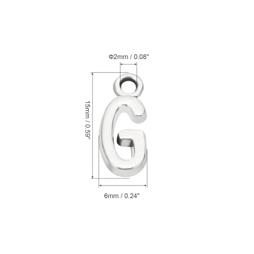 PATIKIL Letter Charm, 50pcs Alphabet Initial Pendant Charm Bulk DIY for Jewelry Making Bracelets Earrings Necklace - style: G