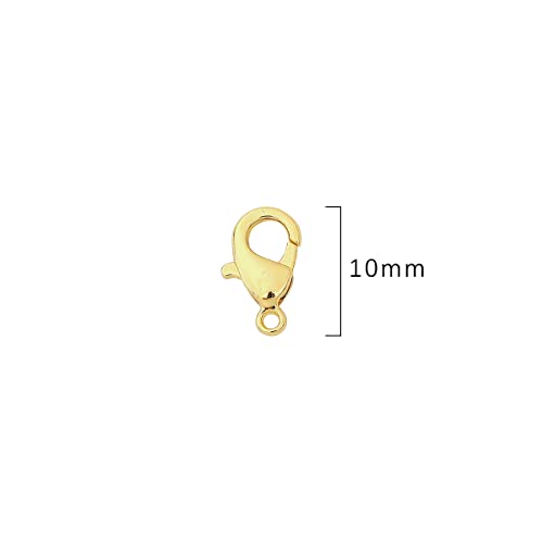 BEADIA 14K Gold Plated Lobster Clasps Non Tarnish 12mm 20pcs for Jewelry Making Findings - color: Lobster Clasps 14K Gold, size: 12mm