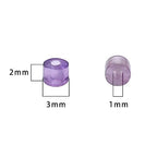 BEADIA Natural Amethyst Short Cylinder Beads 2x3mm 155pcs Tube Loose Semi Gemstone Beads for Jewelry Making Design - color: Amethyst