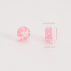 1200pcs 4×7mm Alphabet Beads Transparent Pink Round Acrylic White Letter Beads, for Bracelets and Jewelry Making - color: style 17, size: 4×7mm(Round)