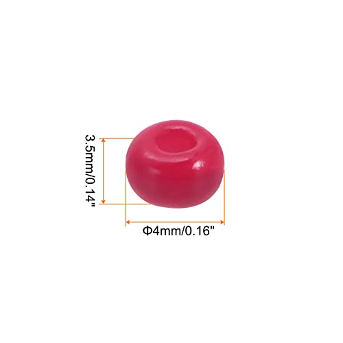 HARFINGTON 2000Pcs Small Glass Beads 6/0 4mm Loose Tiny Round Small Beads for Bracelet Earring Rings Jewelry Making, Dark Fuchsia - color: Dark Fuchsia
