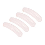 PATIKIL 4 Pcs Natural Stone, 36 x 10 mm Natural Curved Clear Quartz Stone Crystal Handmade Jade Flat Beads for DIY Crafting, Rose Quartz - color: Rose Quartz