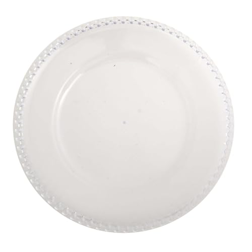 13" Charger Plates - Set of 24 - Clear Round Acrylic Disposable Chargers with Beaded Rim, Ideal for Dinner Party Wedding Bulk Events - color: Clear, size: 13" Charger Plate, 24 Pack