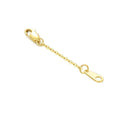 10K Yellow Gold 1"/2"/3" Necklace Extender Chain with Double Clasps, 10K Gold Necklace Extender Bracelet Anklet Extension Chain, Bracelet Extender 10K Gold - size: 1inch, style: Style 1