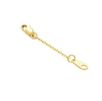 10K Yellow Gold 1"/2"/3" Necklace Extender Chain with Double Clasps, 10K Gold Necklace Extender Bracelet Anklet Extension Chain, Bracelet Extender 10K Gold - size: 1inch, style: Style 1